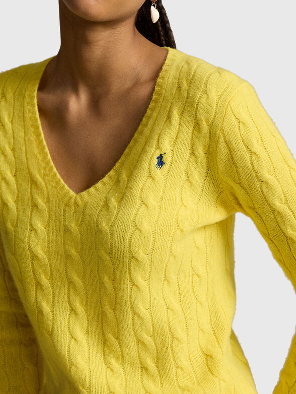 V-neck sweater in wool and cashmere - 4