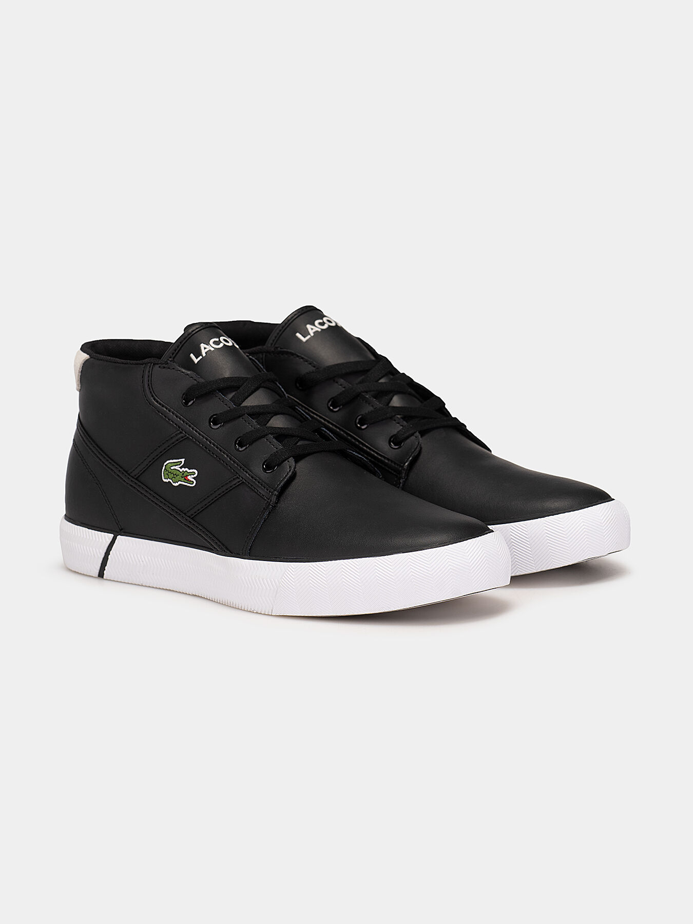 lacoste black high tops