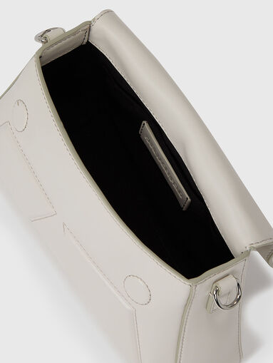 Leather crossbody bag with logo - 5