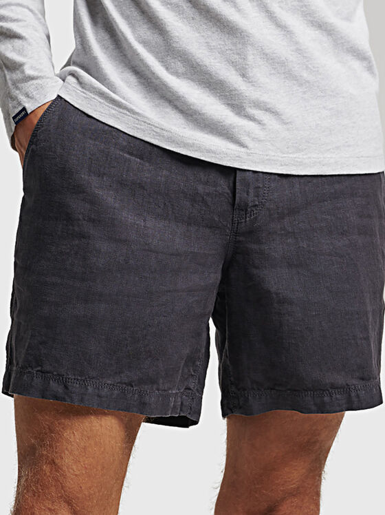 STUDIOS blue linen shorts - 1