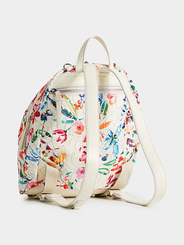 VIANA backpack with lace and floral print - 4