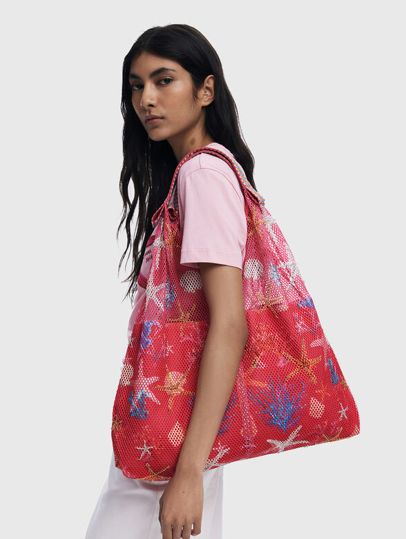 Textured printed tote bag - 2