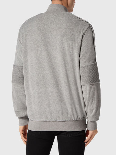 Logo patch sweatshirt in black - 3