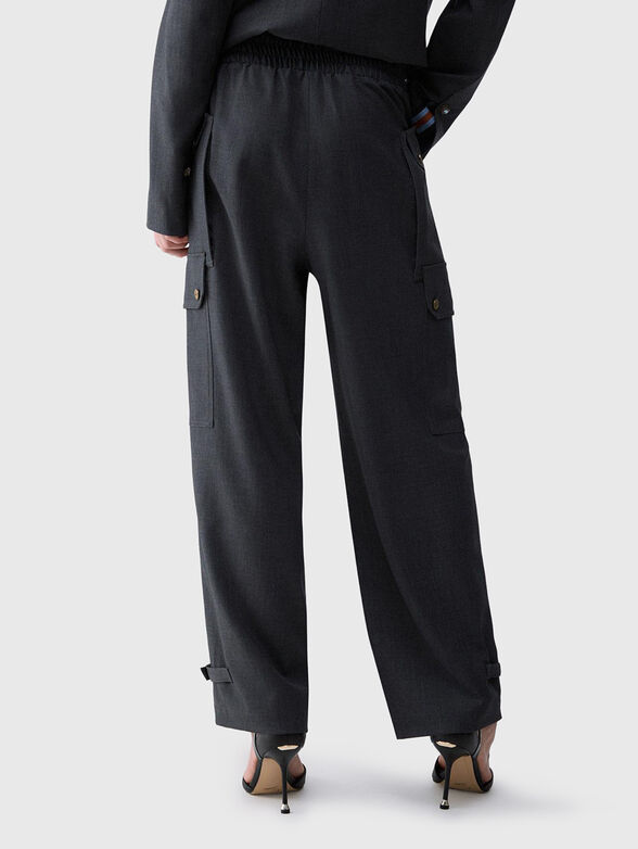 Flannel cargo pants with side pockets - 2