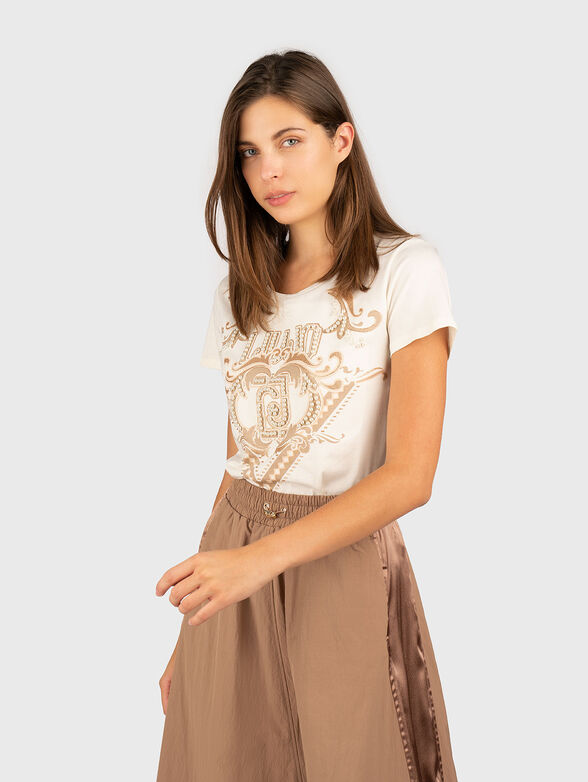 Cotton T-shirt with print - 1