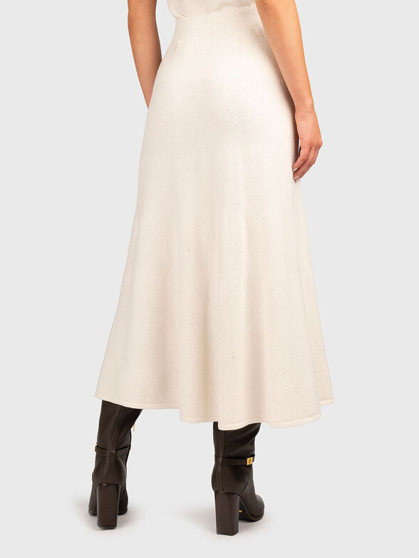 Midi skirt with sequins and logo - 2