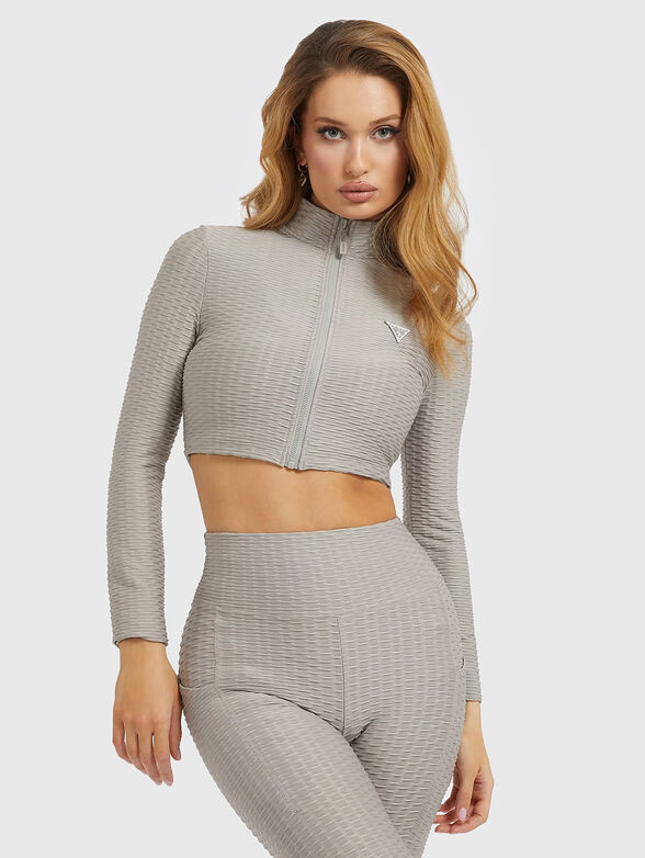 DELMA cropped black sports jacket - 1