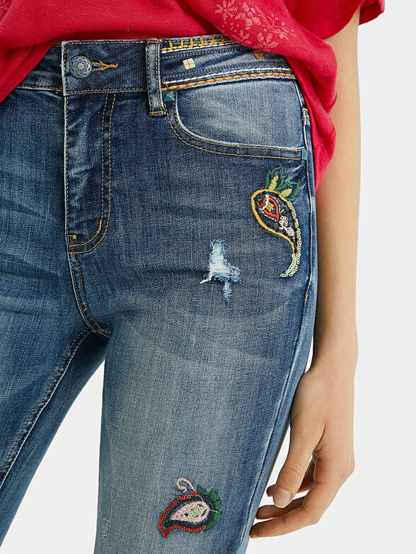 MONACO Jeans with embroidery  - 3