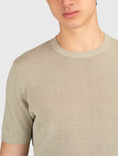 Sweater with short sleeves and an oval neckline - 5