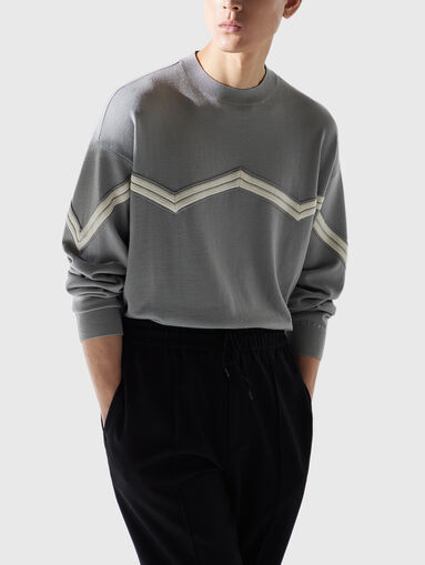 Beige wool blend pants - 4