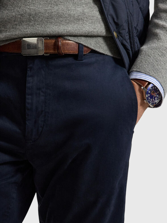 Slim-fit trousers in dark blue - 3