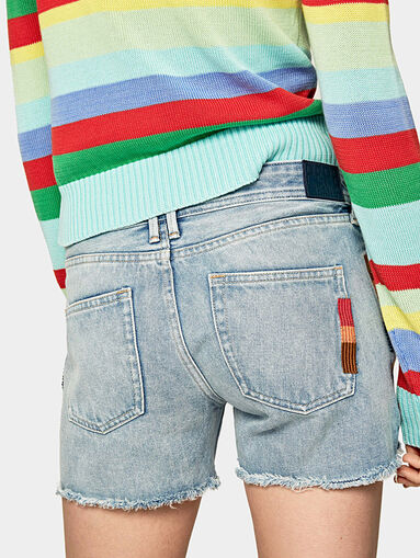 THRASHER RAINBOW Denim shorts - 4