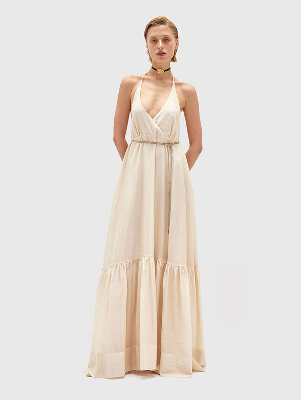 Maxi dress with V-neck - 4