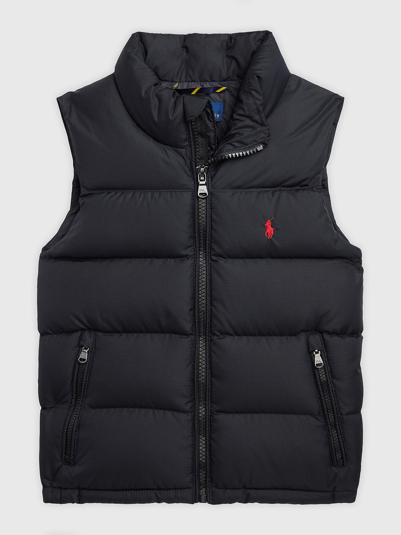 Contrast-logo black vest brand POLO RALPH LAUREN