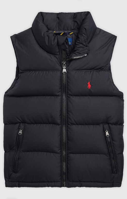 Contrast-logo black vest brand POLO RALPH LAUREN 