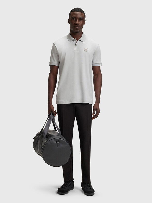 Grey polo shirt with logo - 2