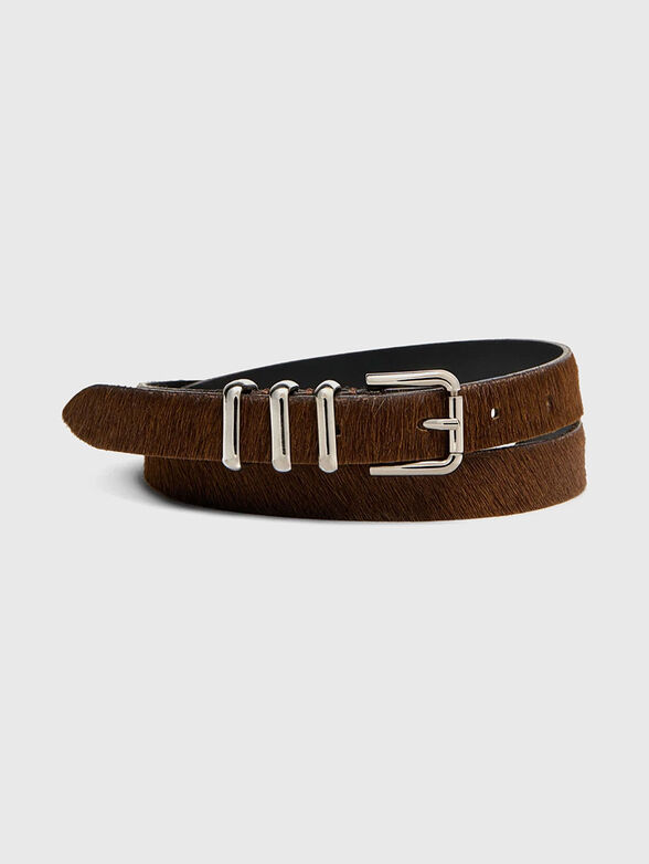 Brown leather belt - 1