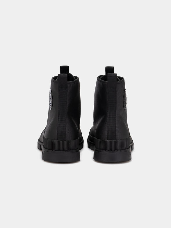 Black ankle boots with logo - 4