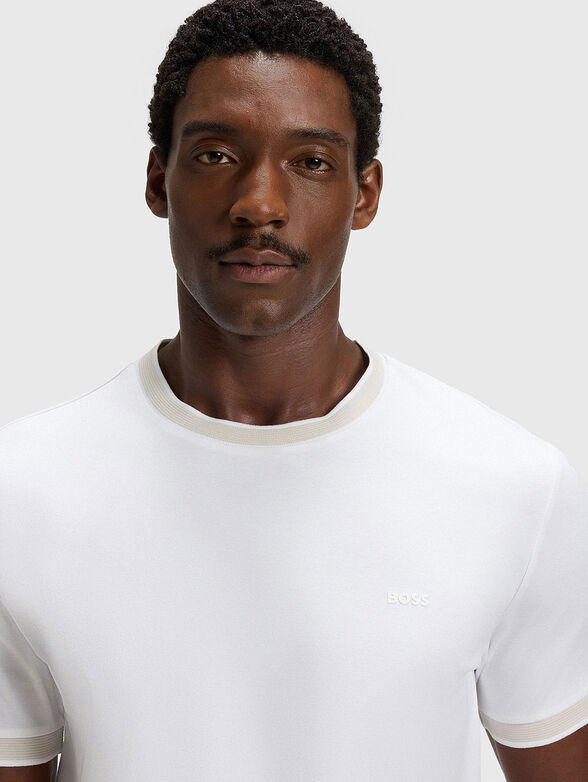 Cotton T-shirt with accent edges - 4