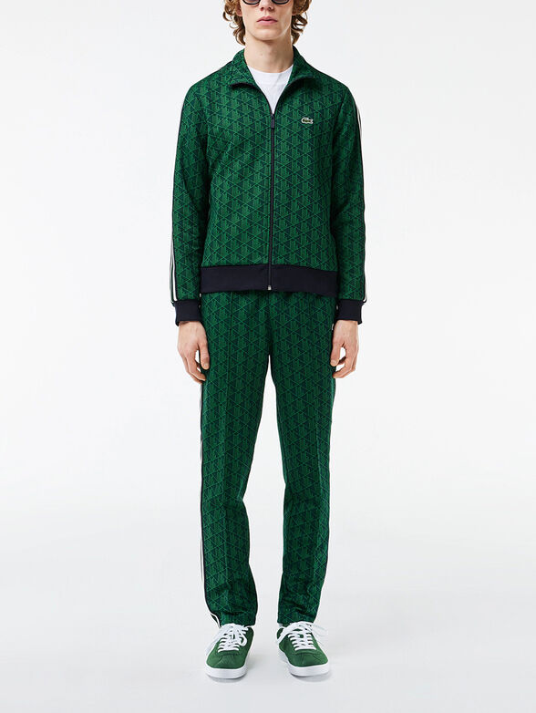 Sweatshirt with monogram print in brown - 2