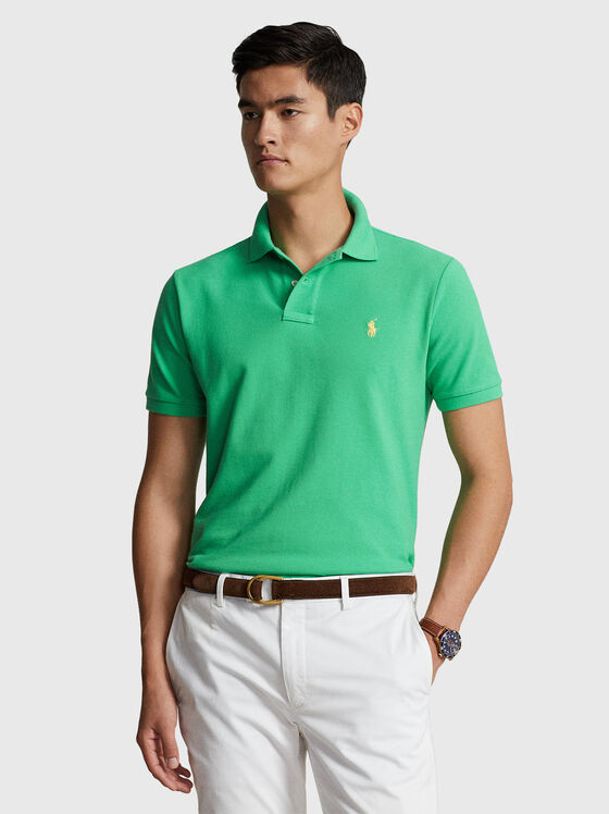 Green Polo-shirt with embroidery - 1