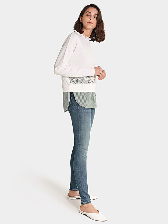 Cotton sweatshirt with contrasting details - 2