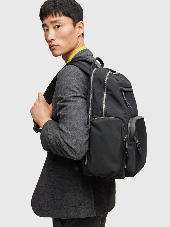 Black backpack with side pockets - 2