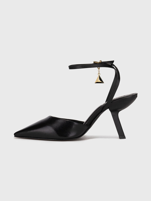 Black leather shoes with metal accent - 4