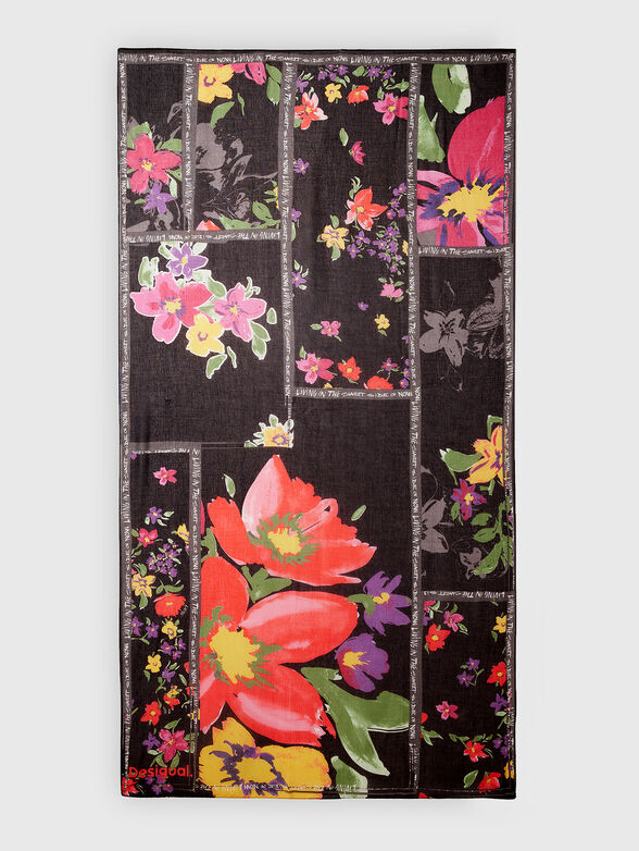 Scarf with floral print - 3