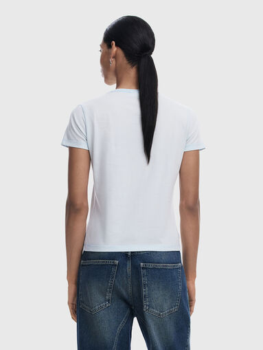 Cotton T-shirt with oval neckline - 2