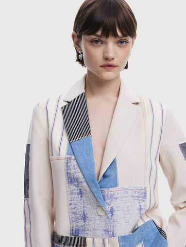 Blazer with patchwork - 4