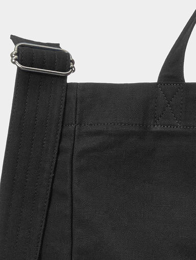 Black cotton tote bag - 3