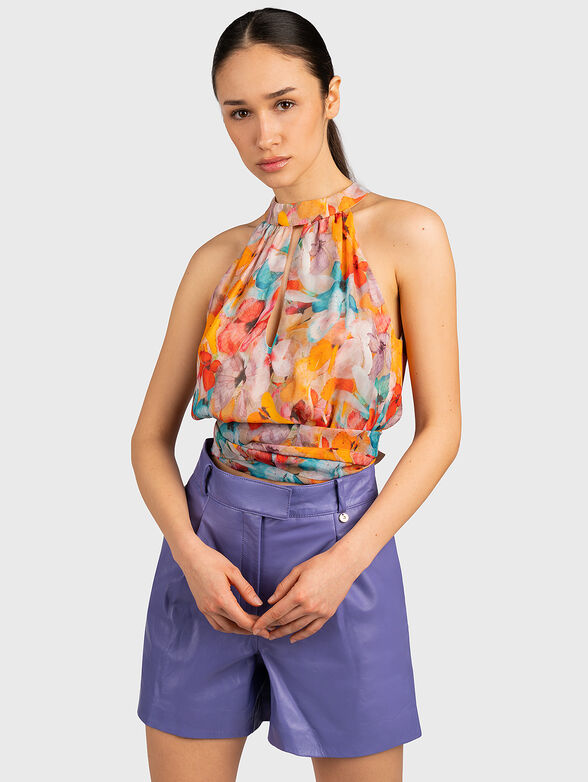 Еthereal top with floral print - 1