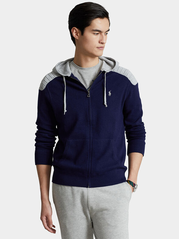 Sweatshirt with hood and zip - 1