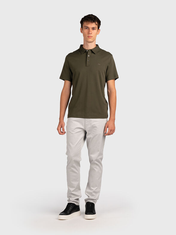 Embroidered logo cotton polo shirt - 2