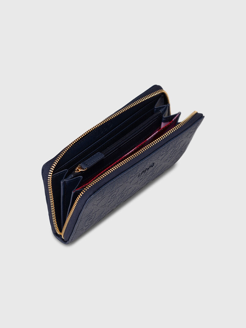 Logo detail wallet in dark blue - 3