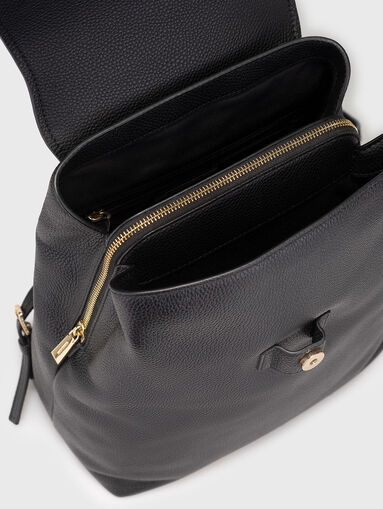 Leather backpack with logo - 5