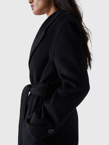 Wool-blend coat in black  - 5