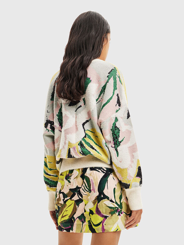 Sweater with multicolor print - 3