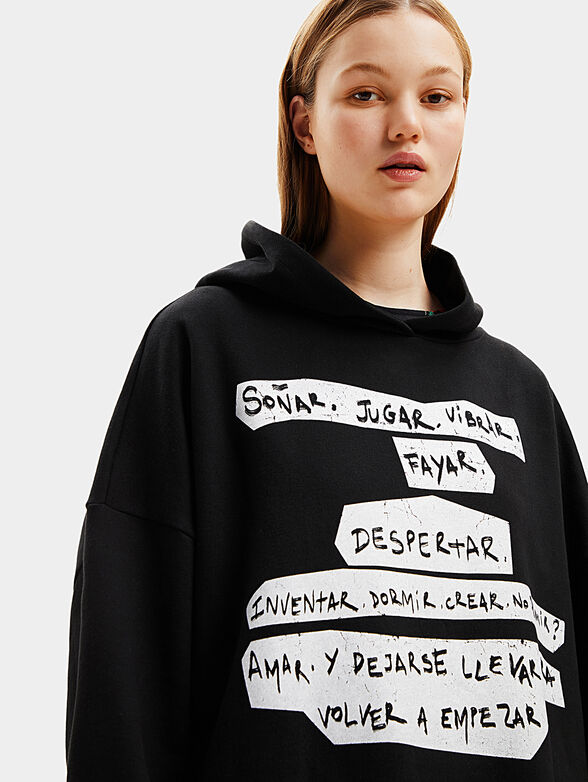 IRMA sweatshirt with hood and contrasting print - 4