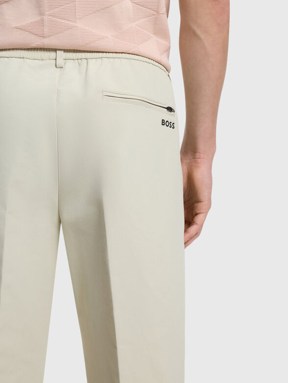 Pleated pants with an elastic waistband - 3