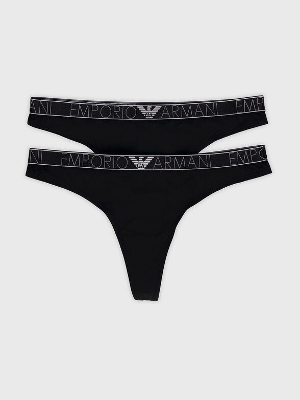 Set of two pairs of G-string with logo - 1