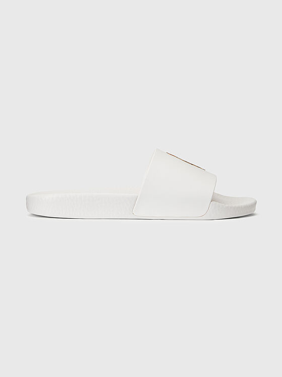 Бели плажни обувки с Polo Bear детайл - 1