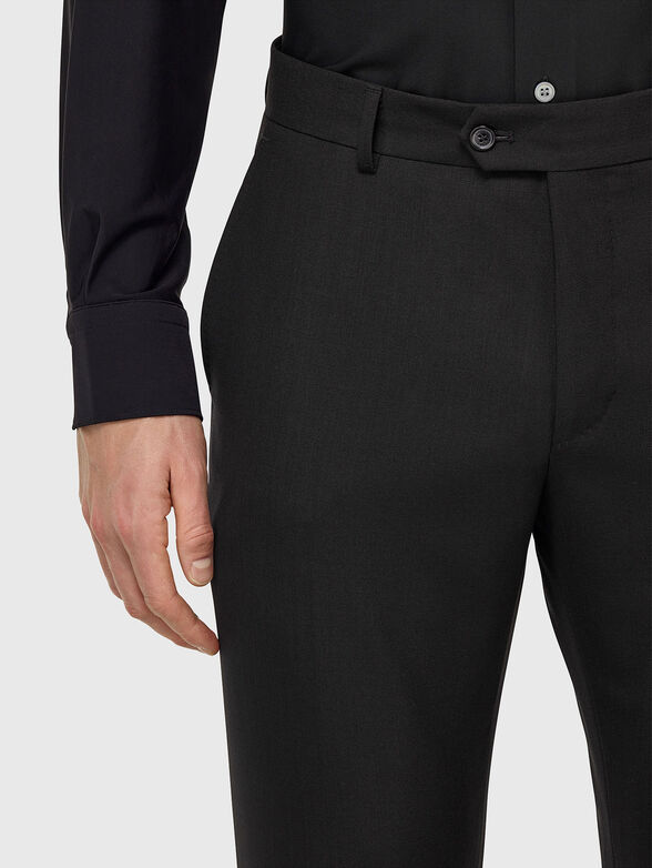 Straight wool trousers - 3