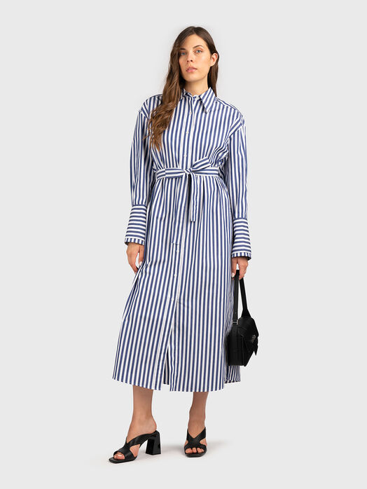 KENEYTA striped dress with belt