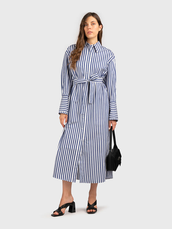 KENEYTA striped dress with belt - 1