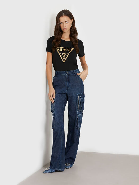 GOLD TRIANGLE black T-shirt  - 2