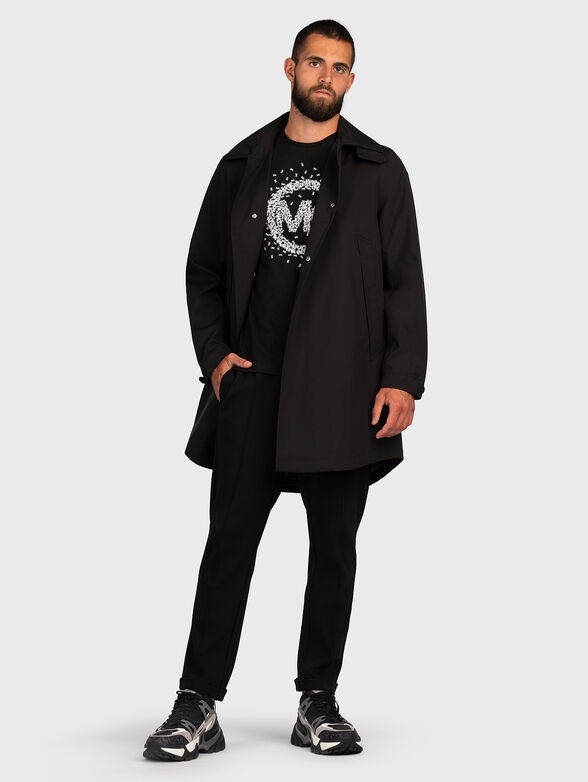 Cotton T-shirt with contrast logo - 2