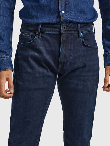 STANLEY dark blue straight jeans - 4