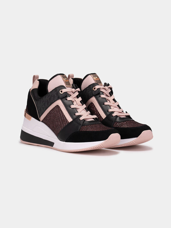 GEORGIE sneakers with shiny threads in rose gold - 2